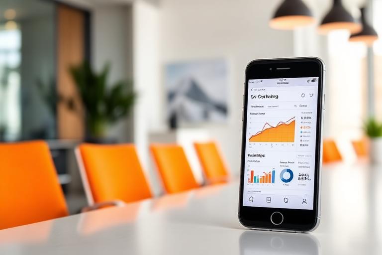 Marketing-Dashboard auf Smartphone